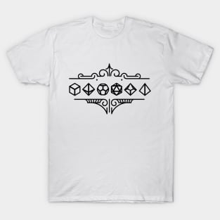 Deco Dice Set Ornament Tabletop RPG Addict T-Shirt